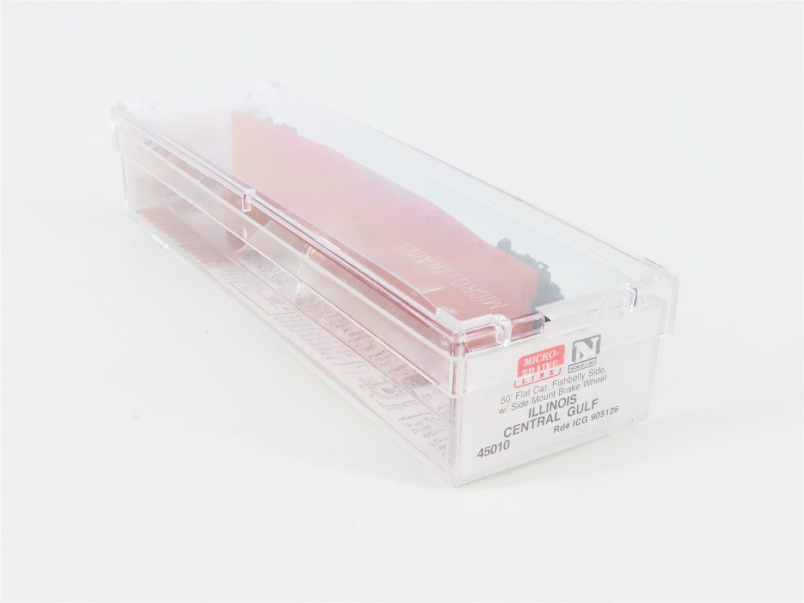 N Scale Micro-Trains 45010 ICG Illinois Central Gulf 50' Flat Car 905126 RTR