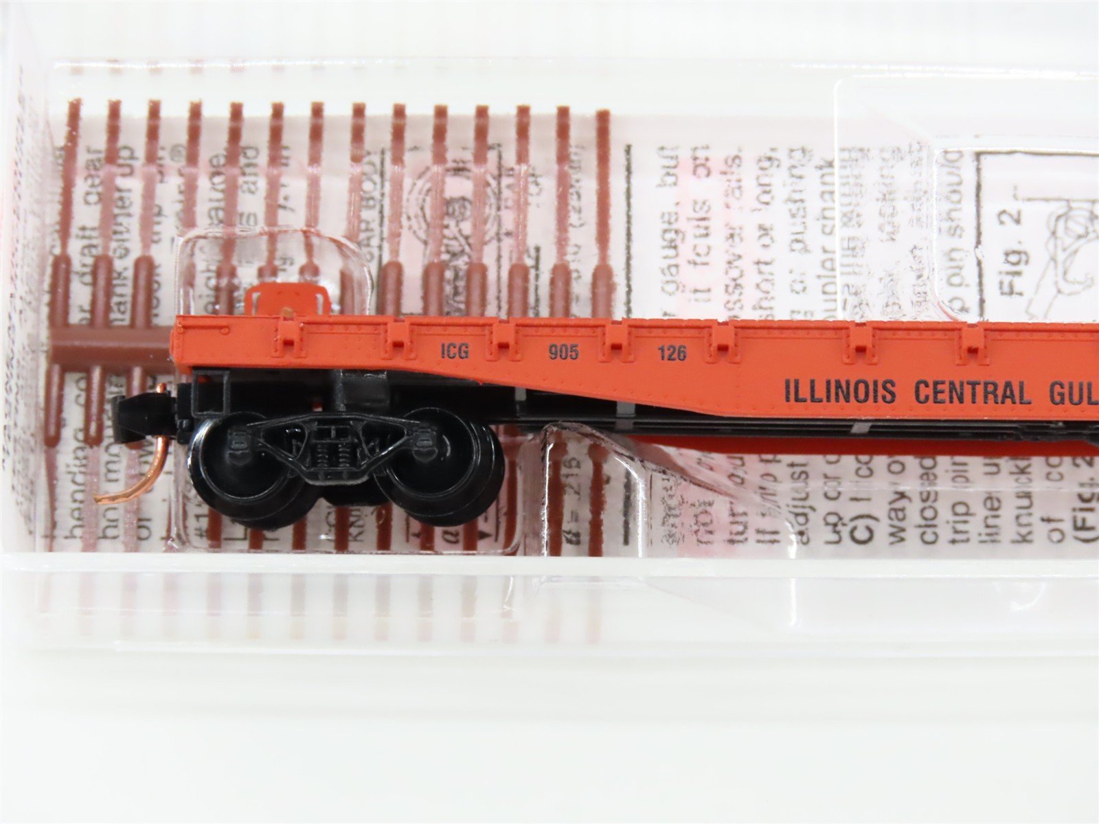N Scale Micro-Trains 45010 ICG Illinois Central Gulf 50' Flat Car 905126 RTR