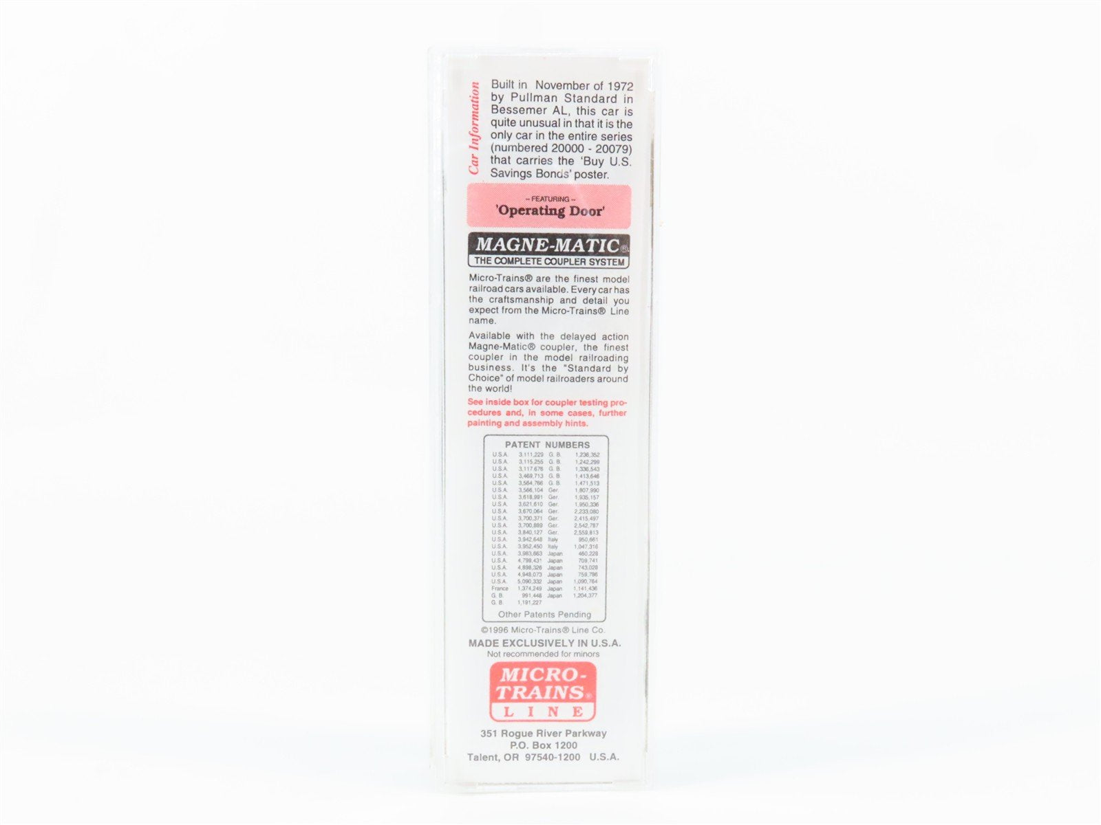 N Scale Micro-Trains 77020 RDG Reading 50' Box Car 20054 RTR