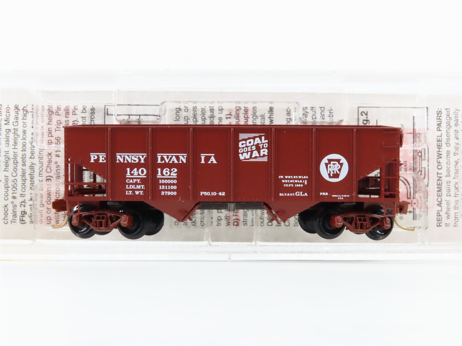 N Scale Micro-Trains 56270 PRR Pennsylvania 33' 2-Bay Hopper 140162 RTR