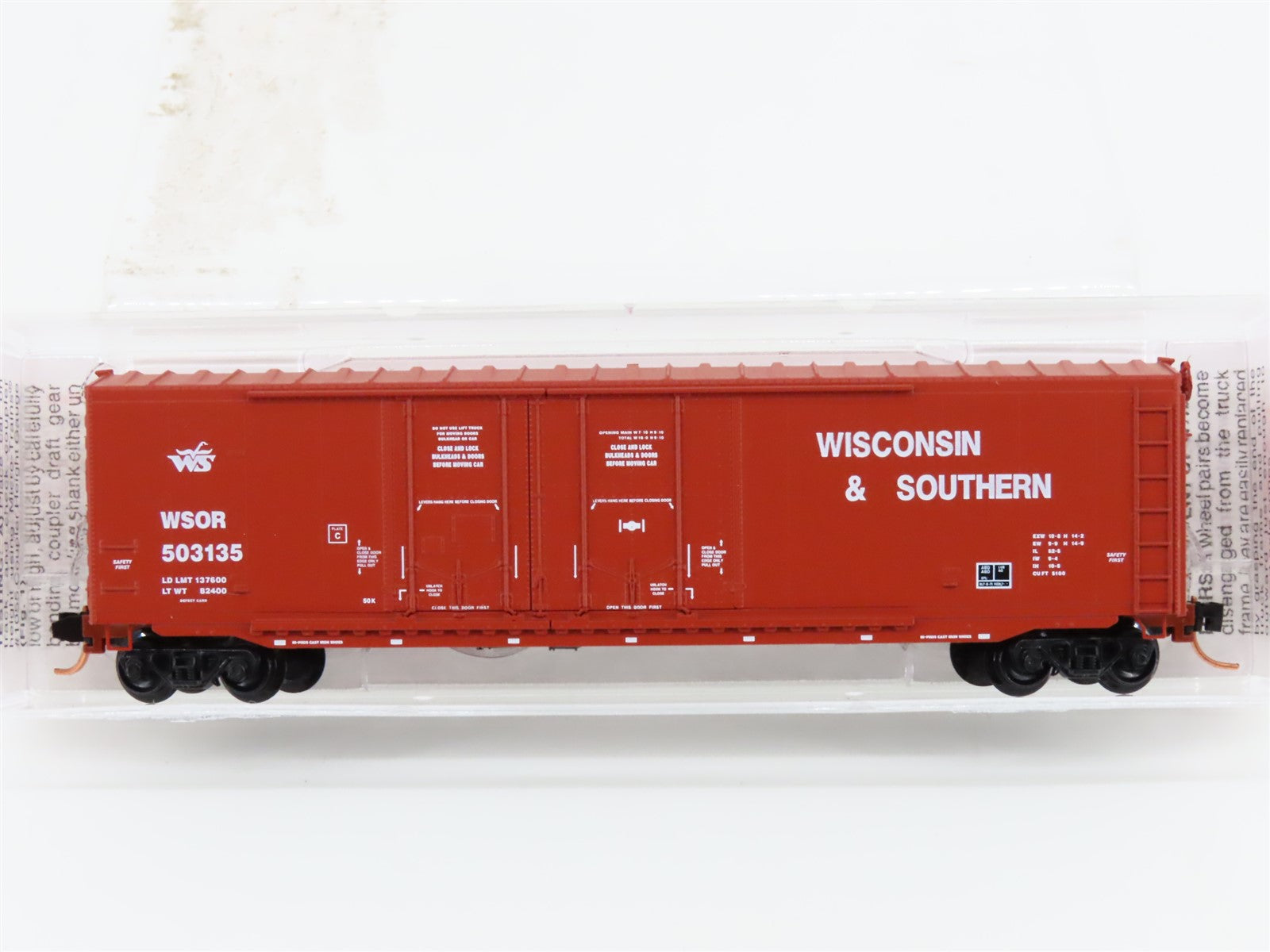 N Scale Micro-Trains MTL 75070 WSOR Wisconsin & Southern 50' Box Car 503135 RTR