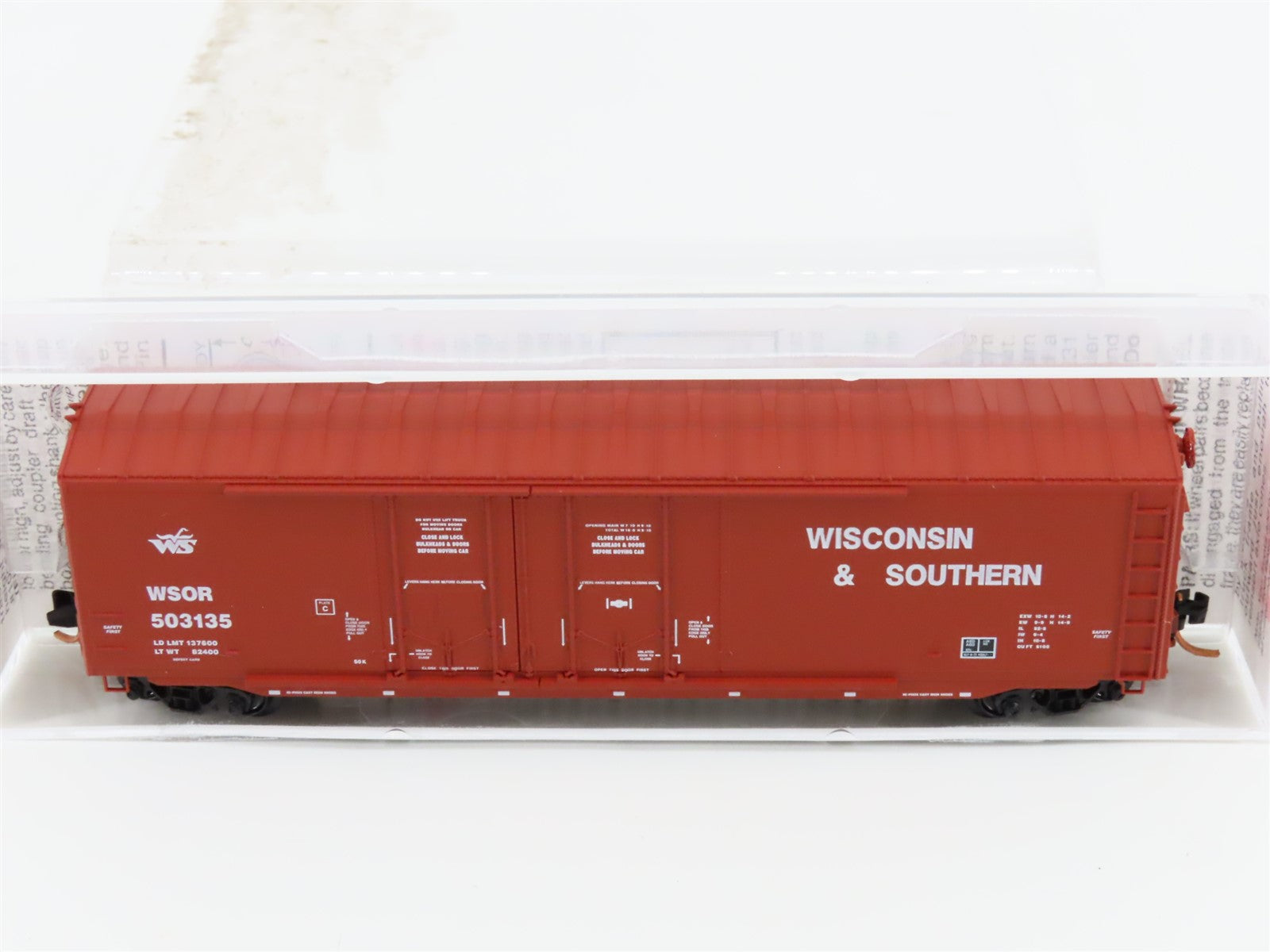 N Scale Micro-Trains MTL 75070 WSOR Wisconsin & Southern 50' Box Car 503135 RTR