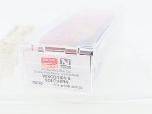 N Scale Micro-Trains MTL 75070 WSOR Wisconsin & Southern 50' Box Car 503135 RTR