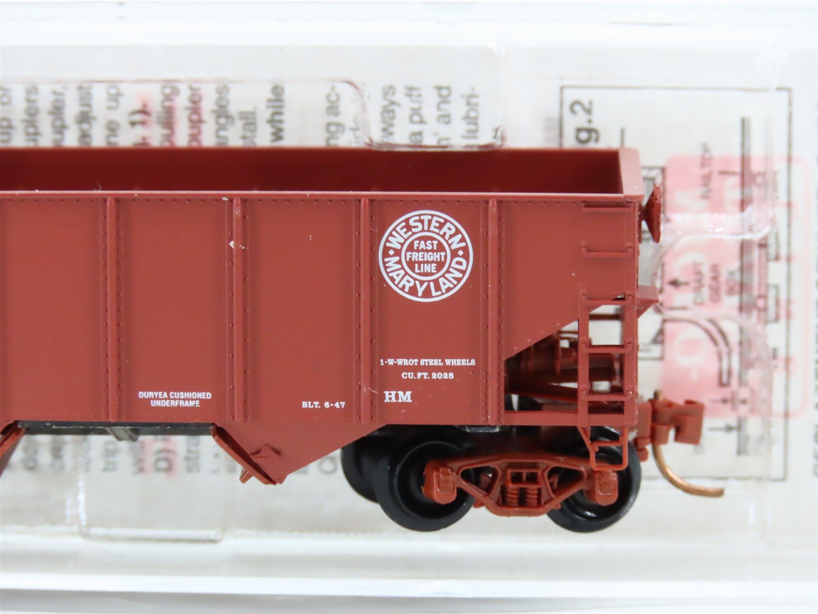 N Scale Micro-Trains 56090 WM Western Maryland 33' 2-Bay Hopper 10801 RTR