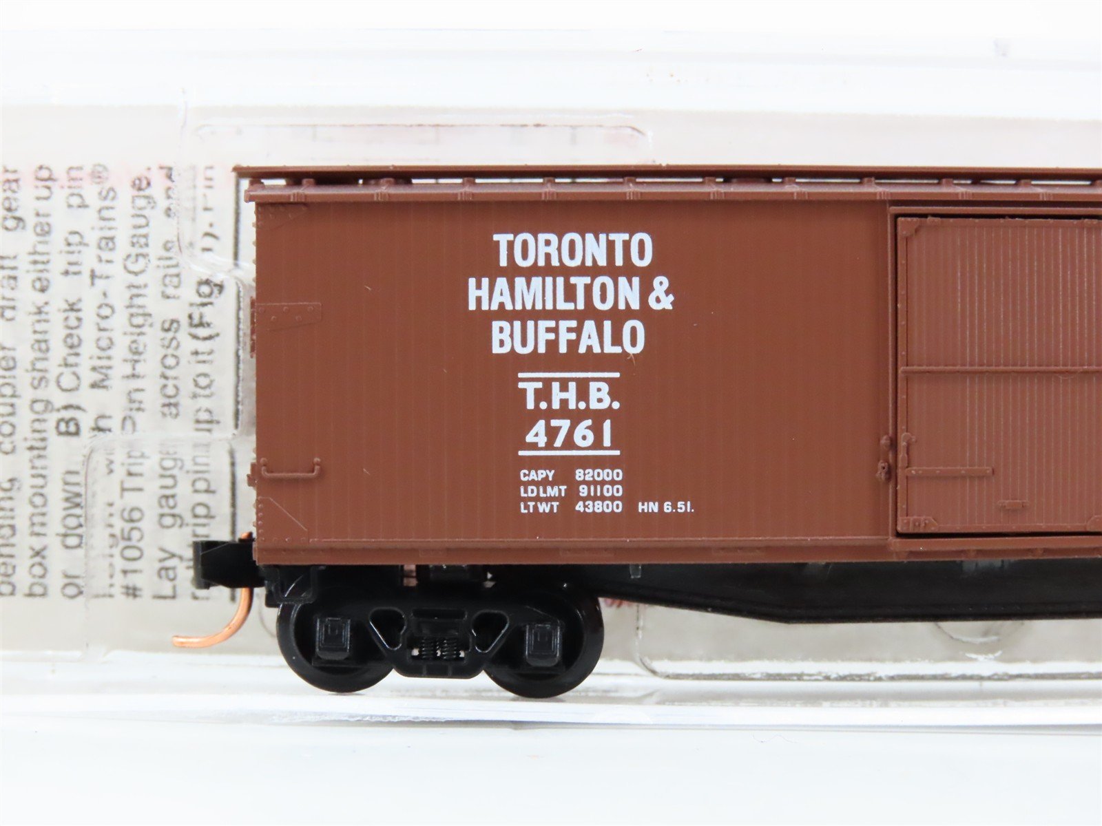 N Scale Micro-Trains 39220 TH&B Toronto, Hamilton & Buffalo 40' Box Car 4761 RTR