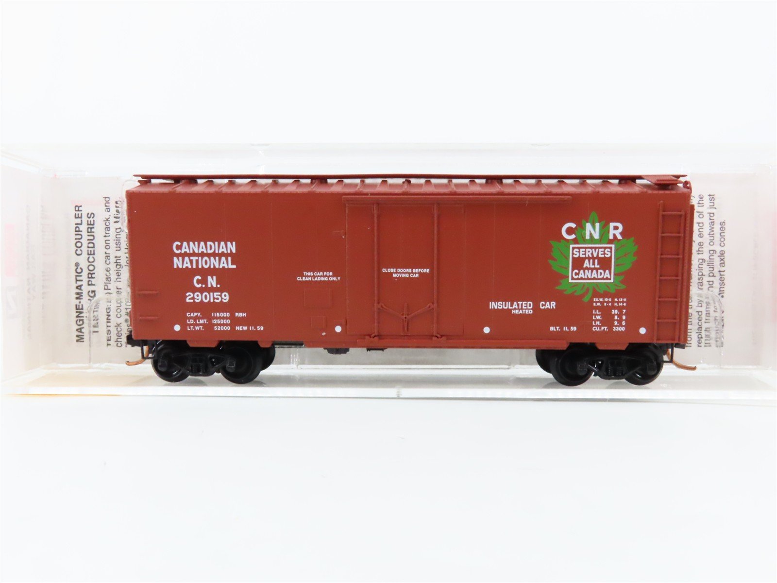 N Scale Micro-Trains 21120 CN Canadian National 40' Box Car 290159 RTR