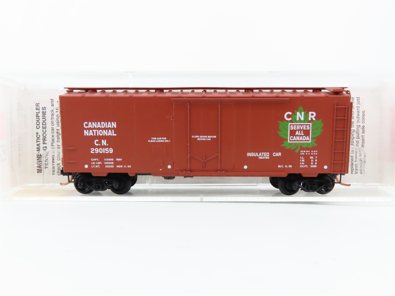 N Scale Micro-Trains 21120 CN Canadian National 40' Box Car 290159 RTR