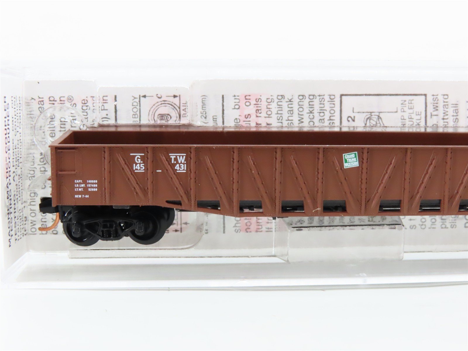N Scale Micro-Trains 63010 GTW Grand Trunk Western 50' Gondola 145431 RTR
