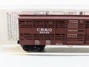 N Scale Micro-Trains 35130 Chicago, Burlington & Quincy 40' Stock/Cattle Car RTR
