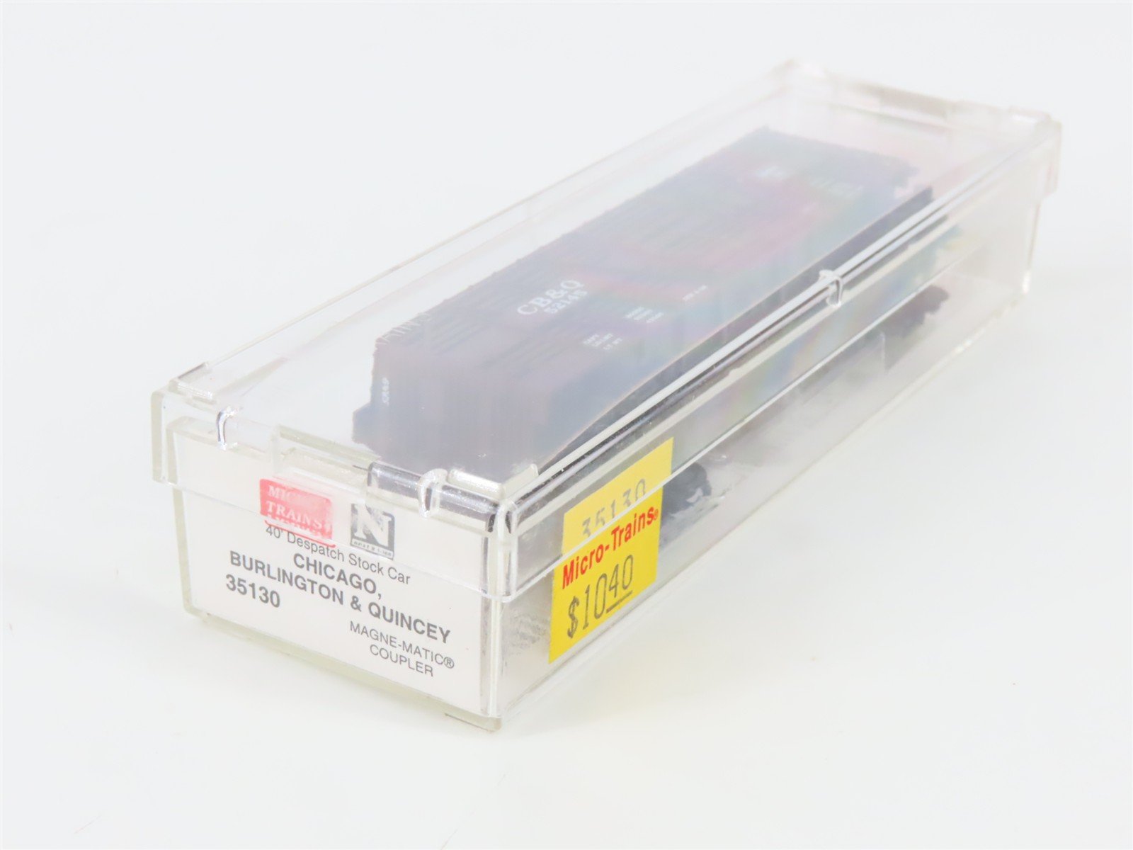 N Scale Micro-Trains 35130 Chicago, Burlington & Quincy 40' Stock/Cattle Car RTR