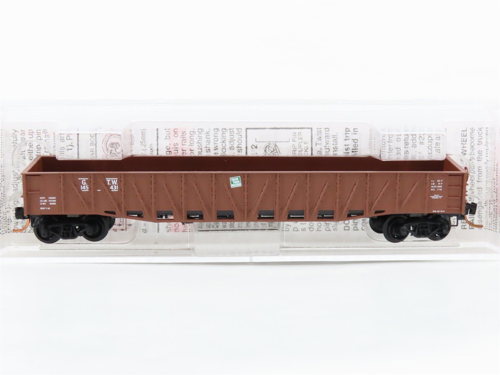 N Scale Micro-Trains 63010 GTW Grand Trunk Western 50' Gondola 145431 RTR