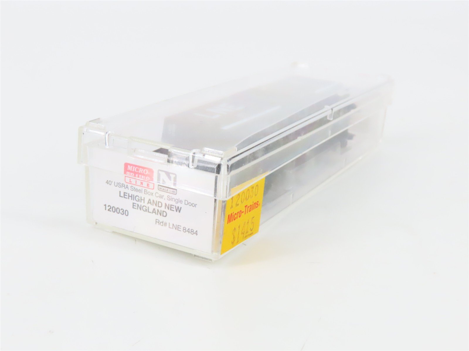 N Scale Micro-Trains 120030 LNE Lehigh & New England 40' Box Car 8484 RTR