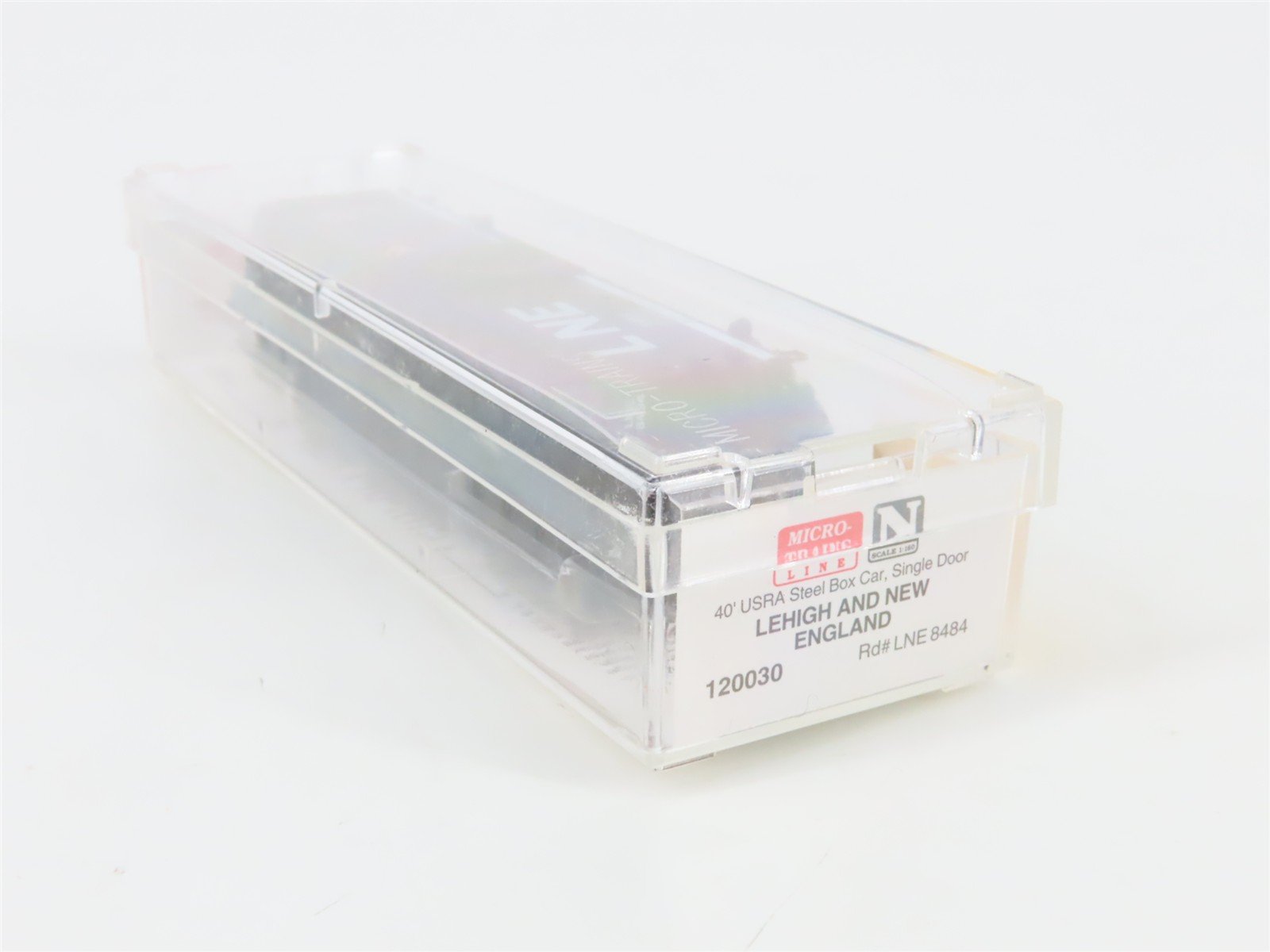 N Scale Micro-Trains 120030 LNE Lehigh & New England 40' Box Car 8484 RTR