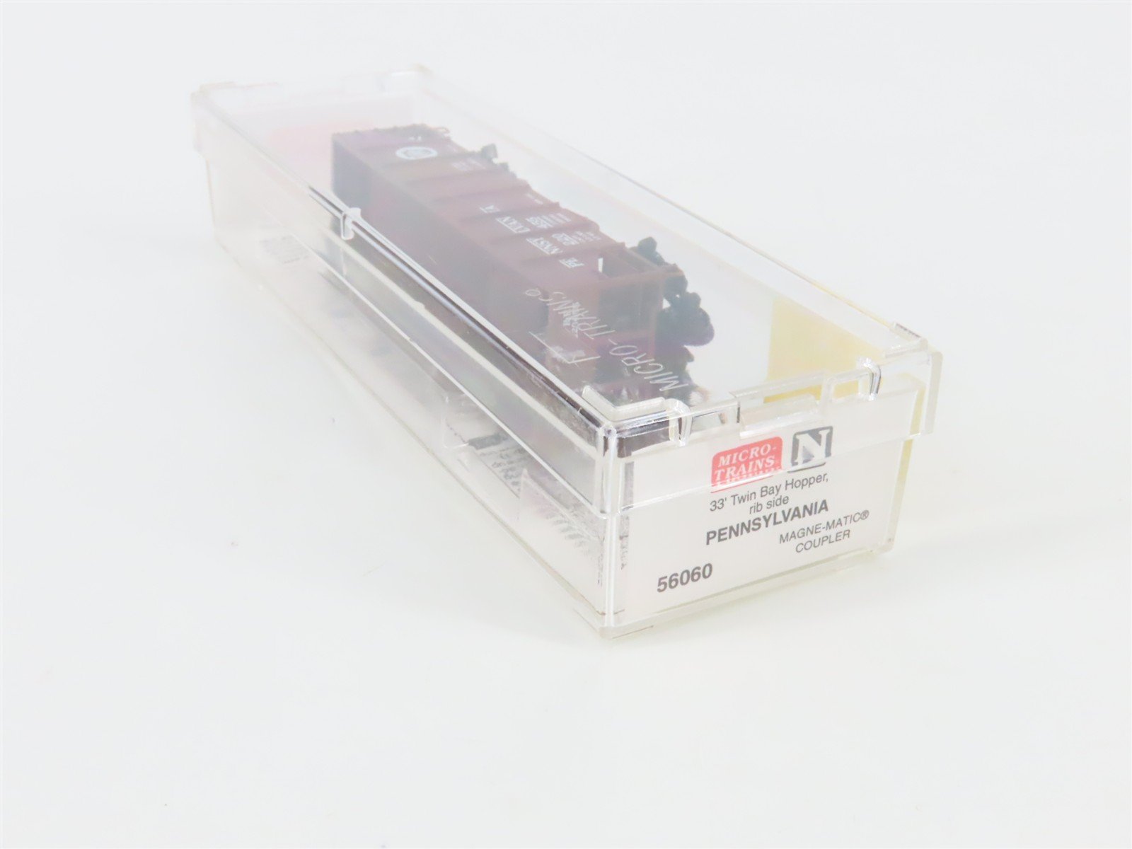 N Scale Micro-Trains 56060 PRR Pennsylvania 33' 2-Bay Hopper 220455 RTR