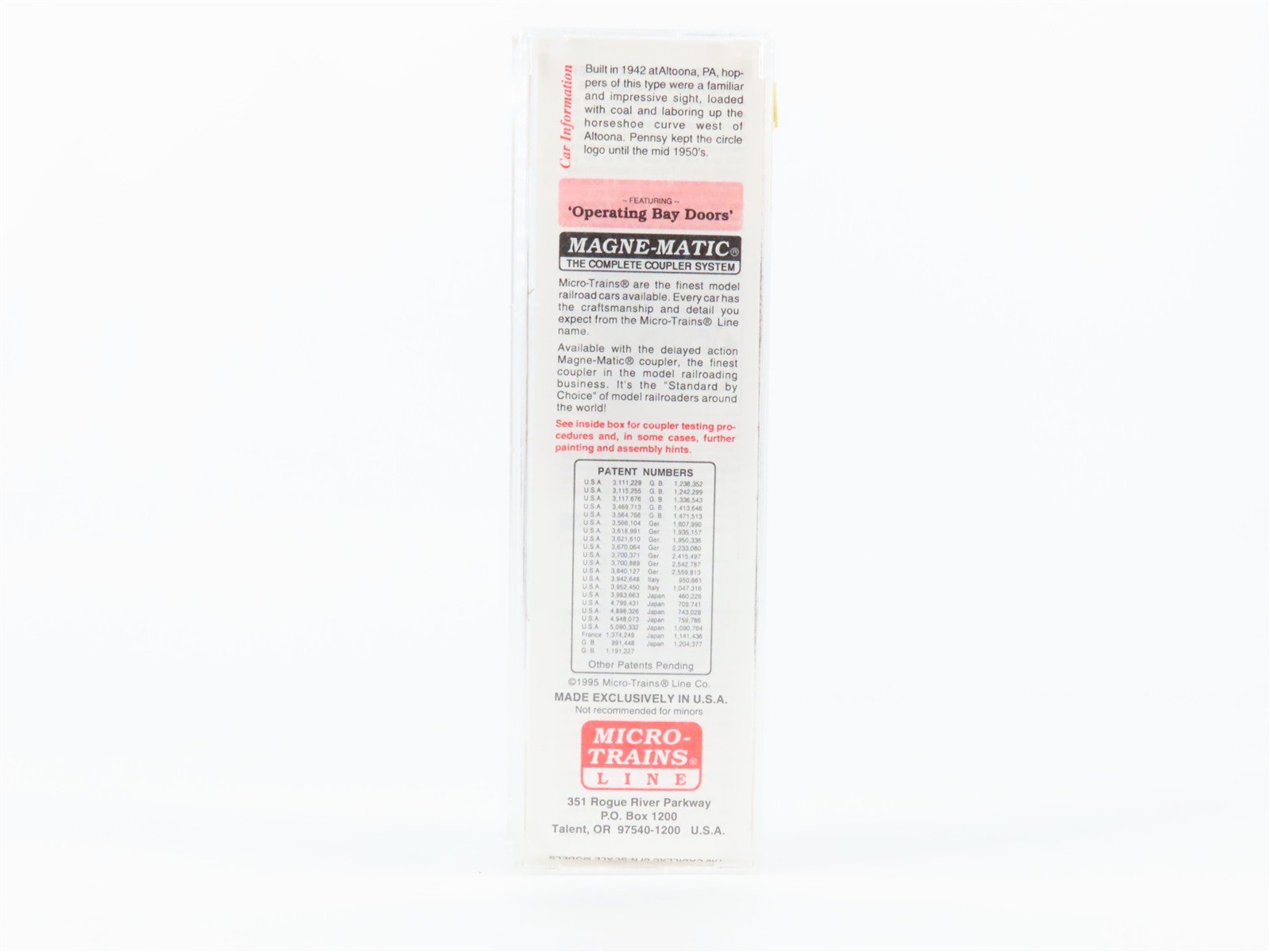 N Scale Micro-Trains 56060 PRR Pennsylvania 33' 2-Bay Hopper 220455 RTR