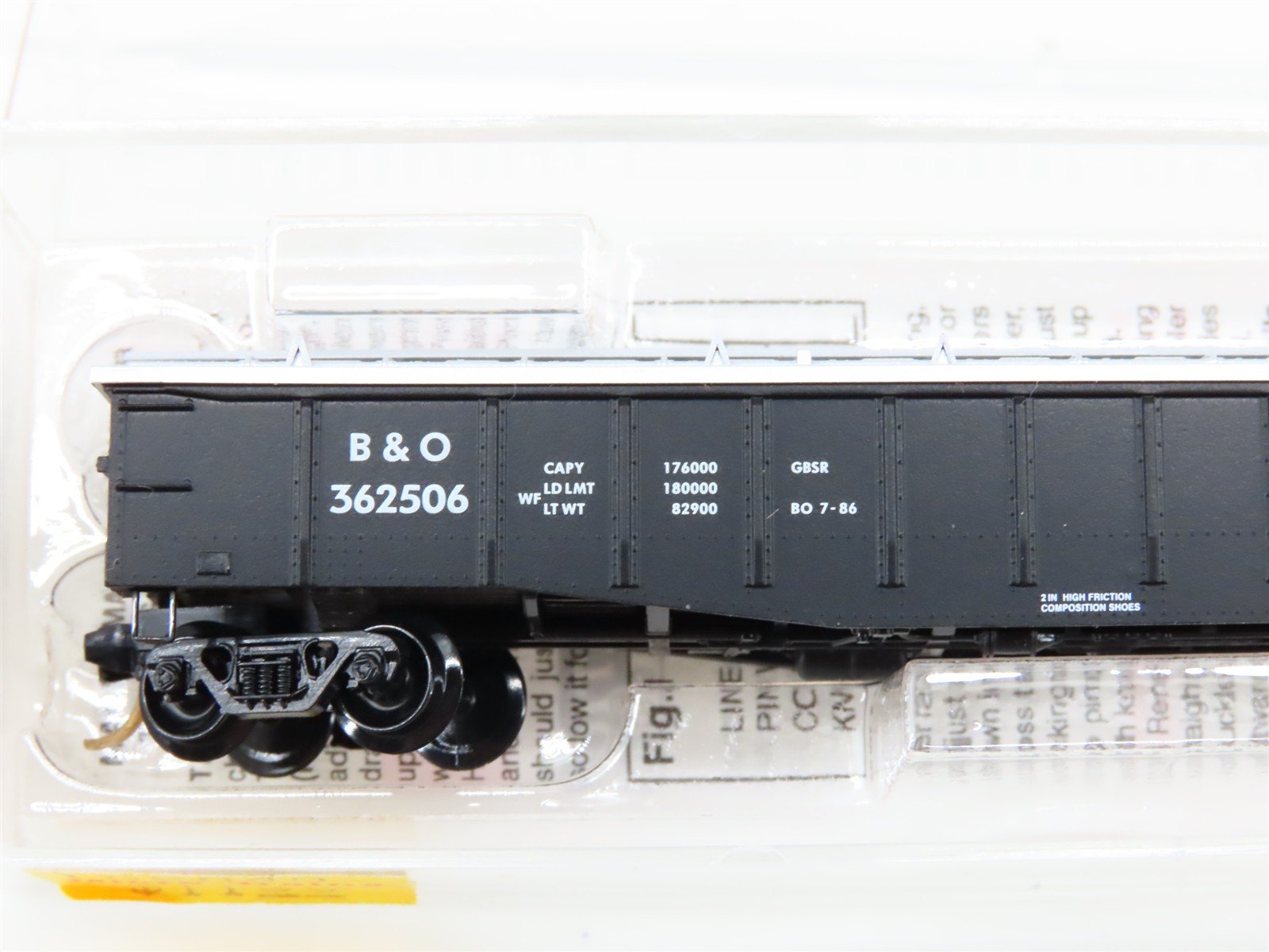 N Scale Micro-Trains 106040 B&O Baltimore & Ohio 50' Covered Gondola 362506 RTR