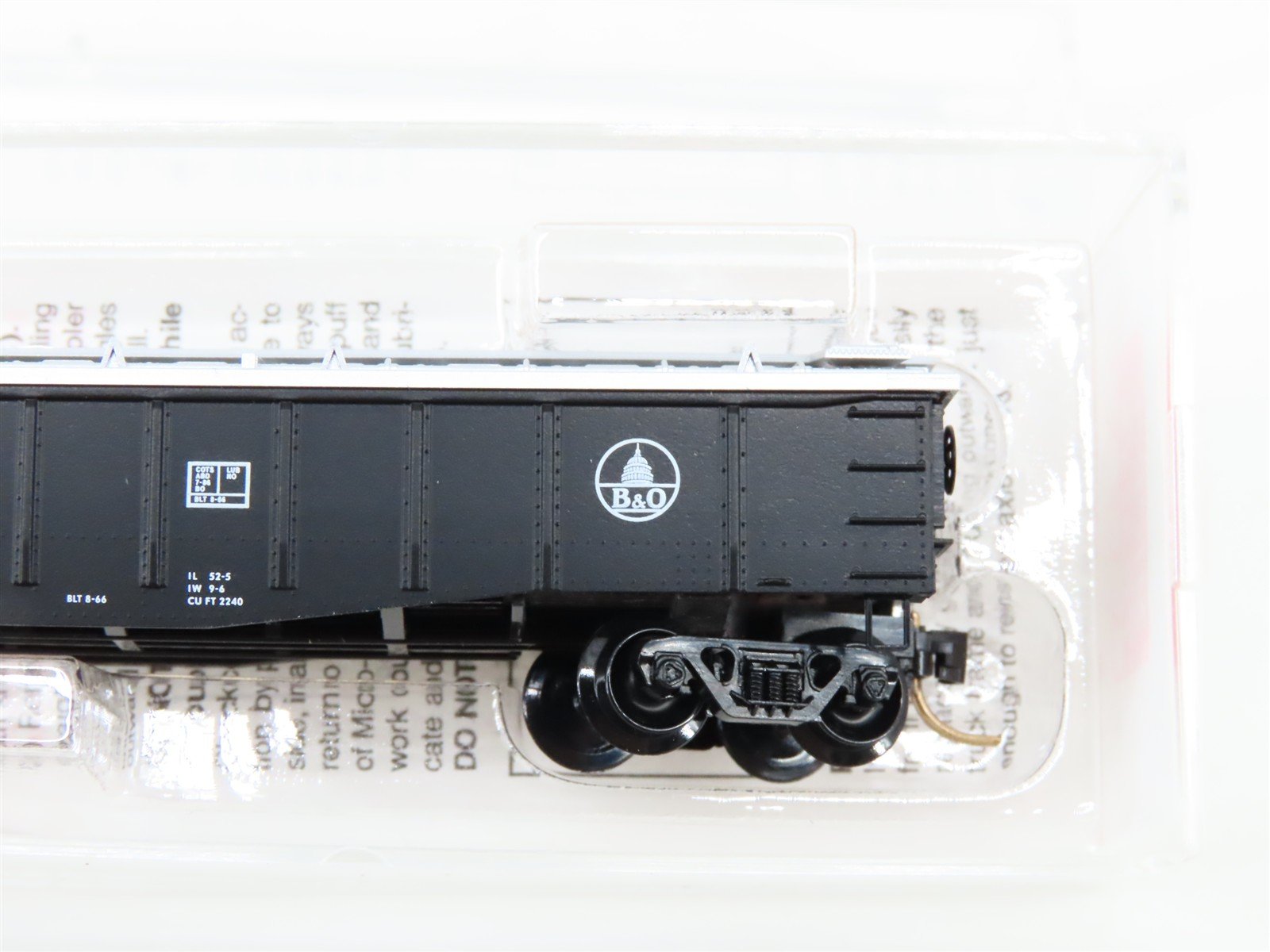 N Scale Micro-Trains 106040 B&O Baltimore & Ohio 50' Covered Gondola 362506 RTR