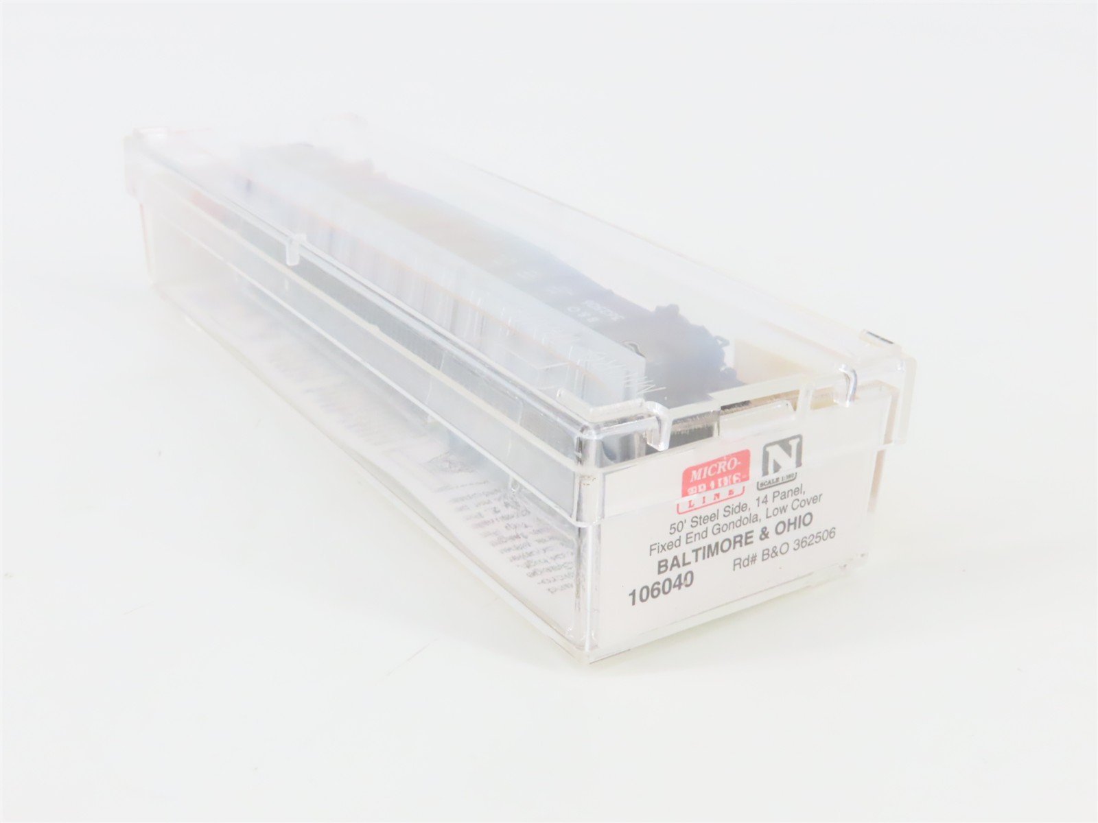 N Scale Micro-Trains 106040 B&O Baltimore & Ohio 50' Covered Gondola 362506 RTR