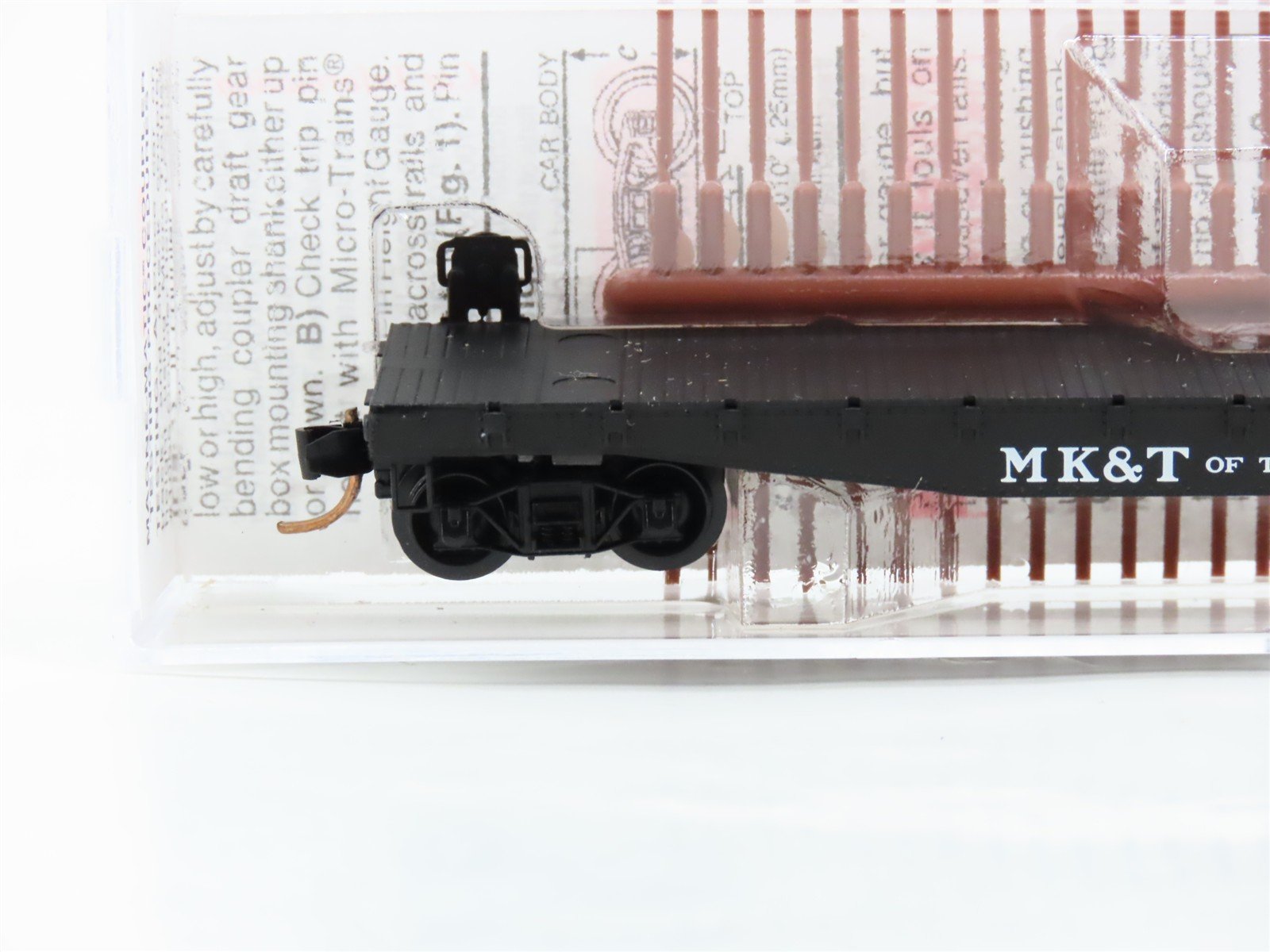 N Scale Micro-Trains 45240 MK&T Missouri-Kansas-Texas Railroad 50' Flat Car RTR