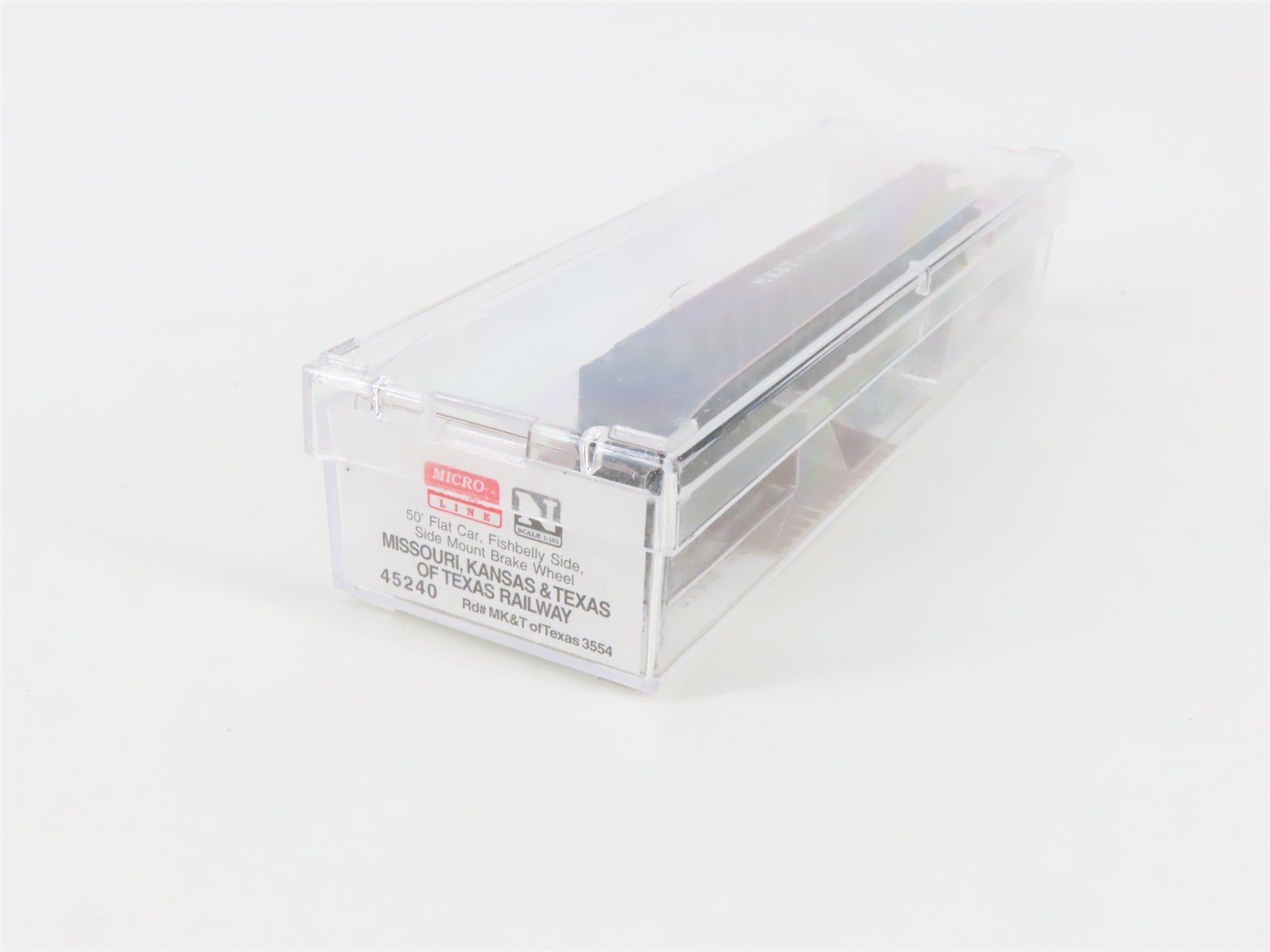 N Scale Micro-Trains 45240 MK&T Missouri-Kansas-Texas Railroad 50' Flat Car RTR