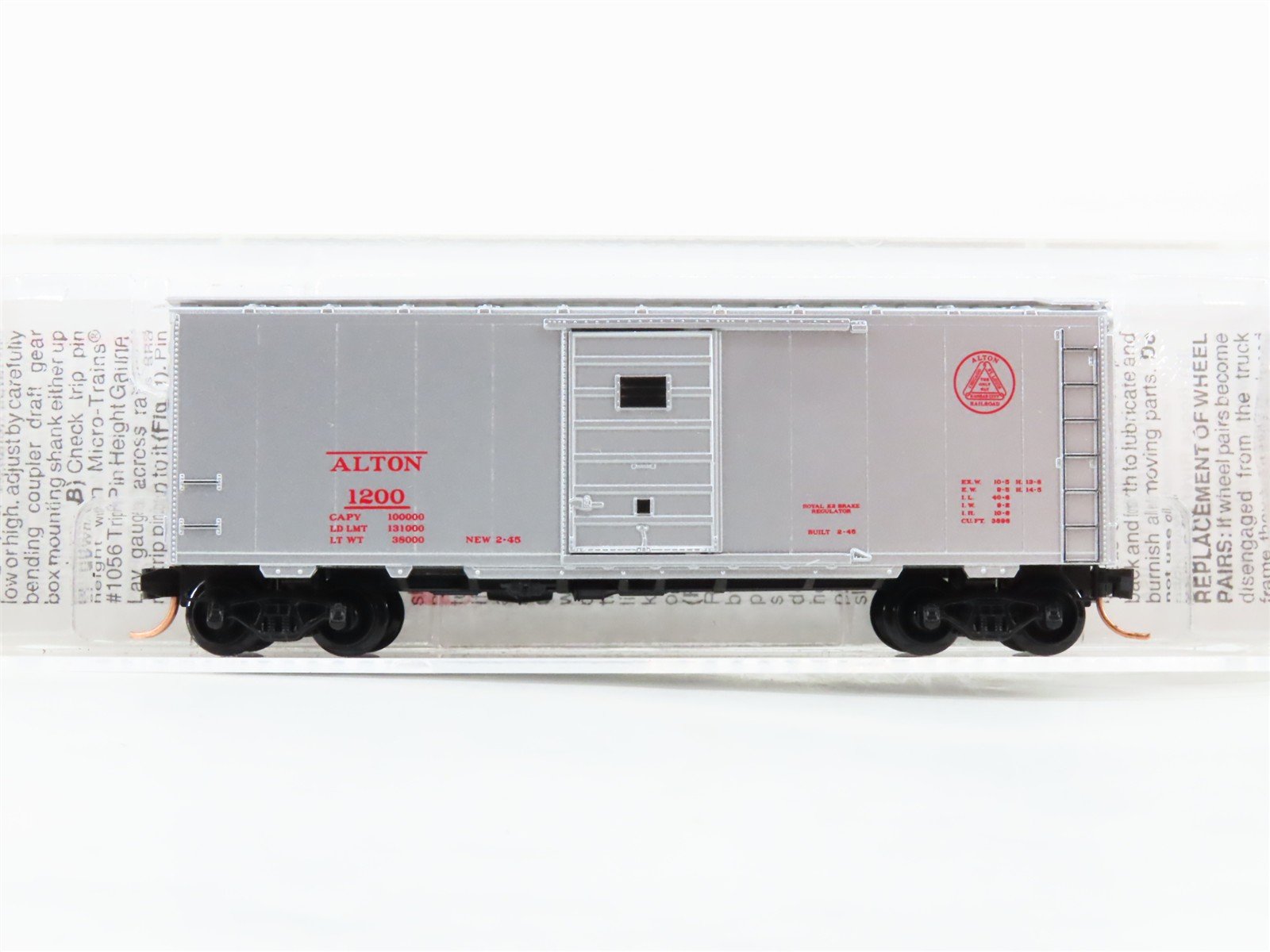 N Scale Micro-Trains 20586 Alton Railroad 40' Box Car 1200 RTR
