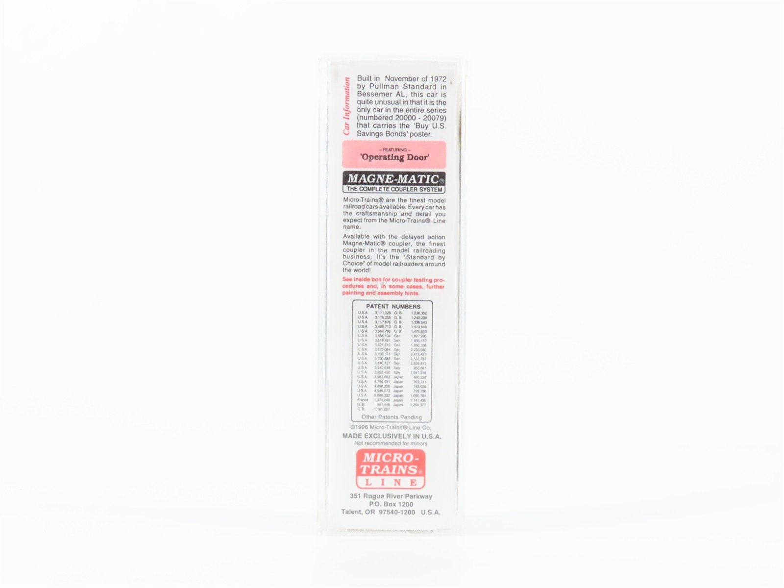 N Scale Micro-Trains 77020 RDG Reading 50' Box Car 20054 RTR