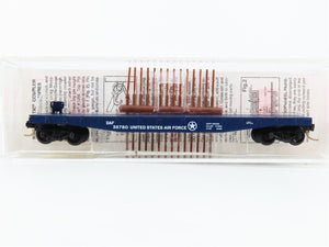 N Scale Micro-Trains 45190 DAF U.S. Air Force 50' Flat Car 35780 RTR