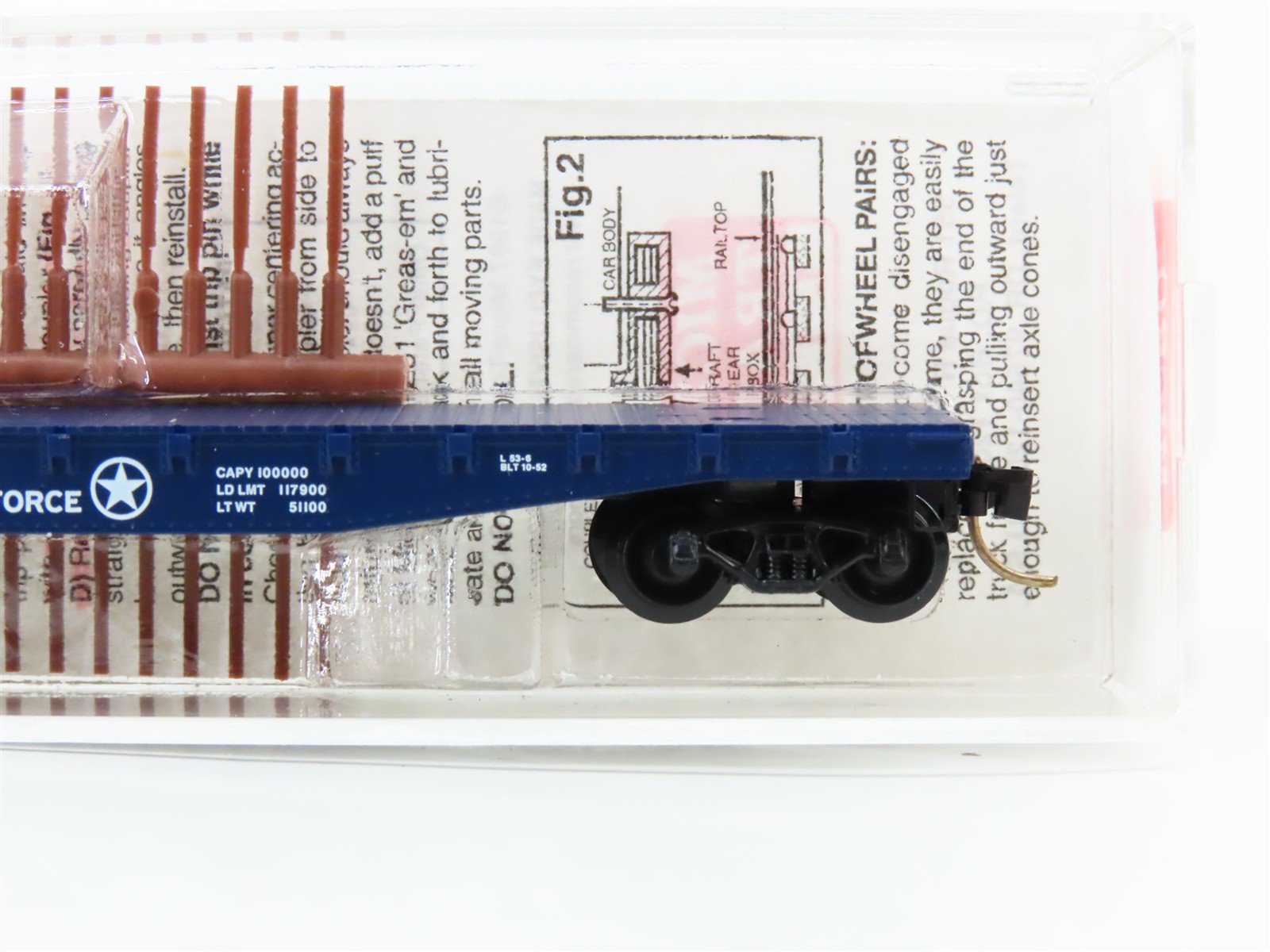 N Scale Micro-Trains 45190 DAF U.S. Air Force 50' Flat Car 35780 RTR