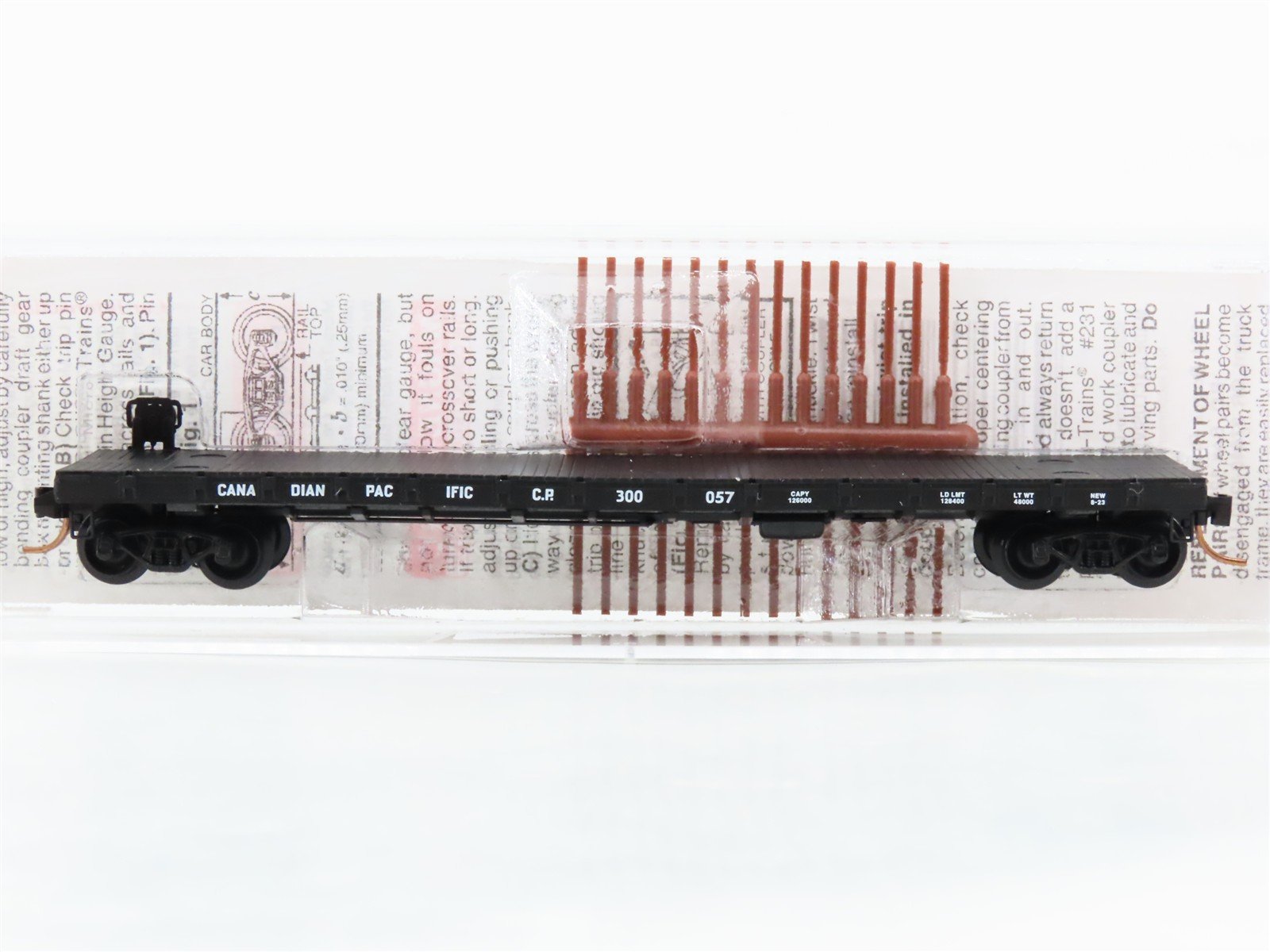 N Scale Micro-Trains 44040 CP Canadian Pacific 50' Flat Car 300057 RTR