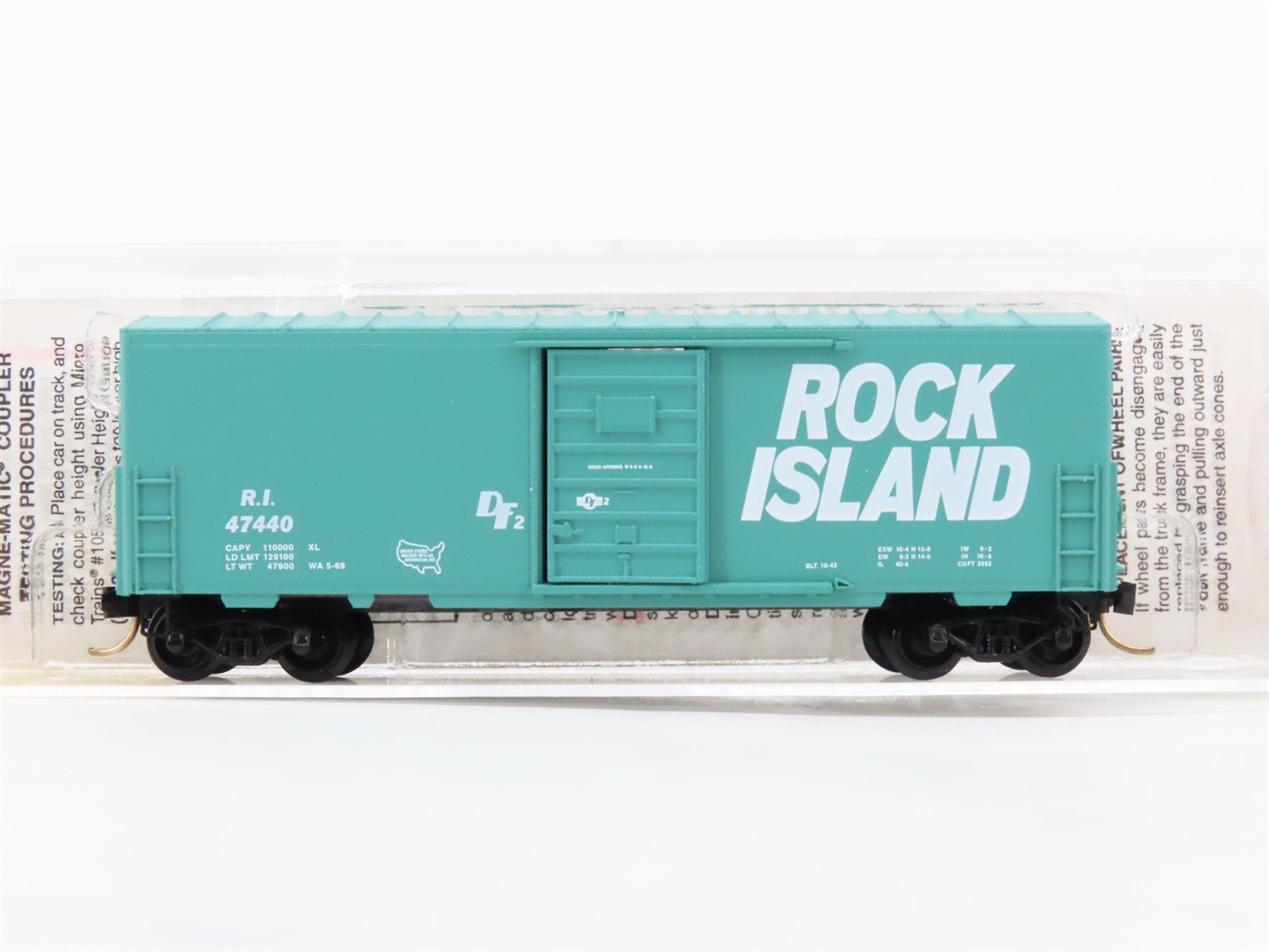 N Scale Micro-Trains 24270 RI Rock Island 40' Single Door Box Car 47440 RTR