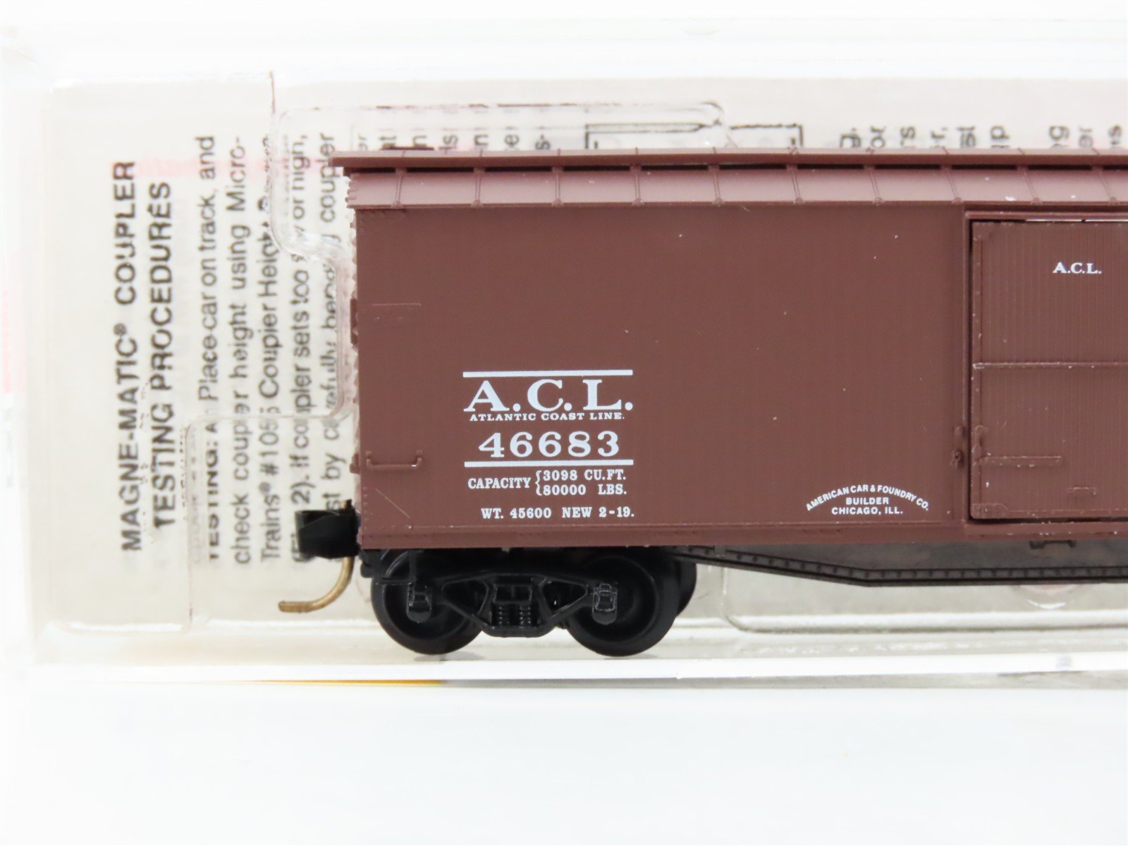 N Scale Micro-Trains 39080 ACL Atlantic Coast Line 40' Box Car 46683 RTR