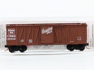 N Scale Micro-Trains 28150 CB&Q Chicago, Burlington & Quincy 40' Box Car RTR