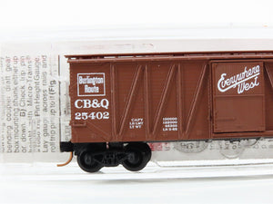 N Scale Micro-Trains 28150 CB&Q Chicago, Burlington & Quincy 40' Box Car RTR