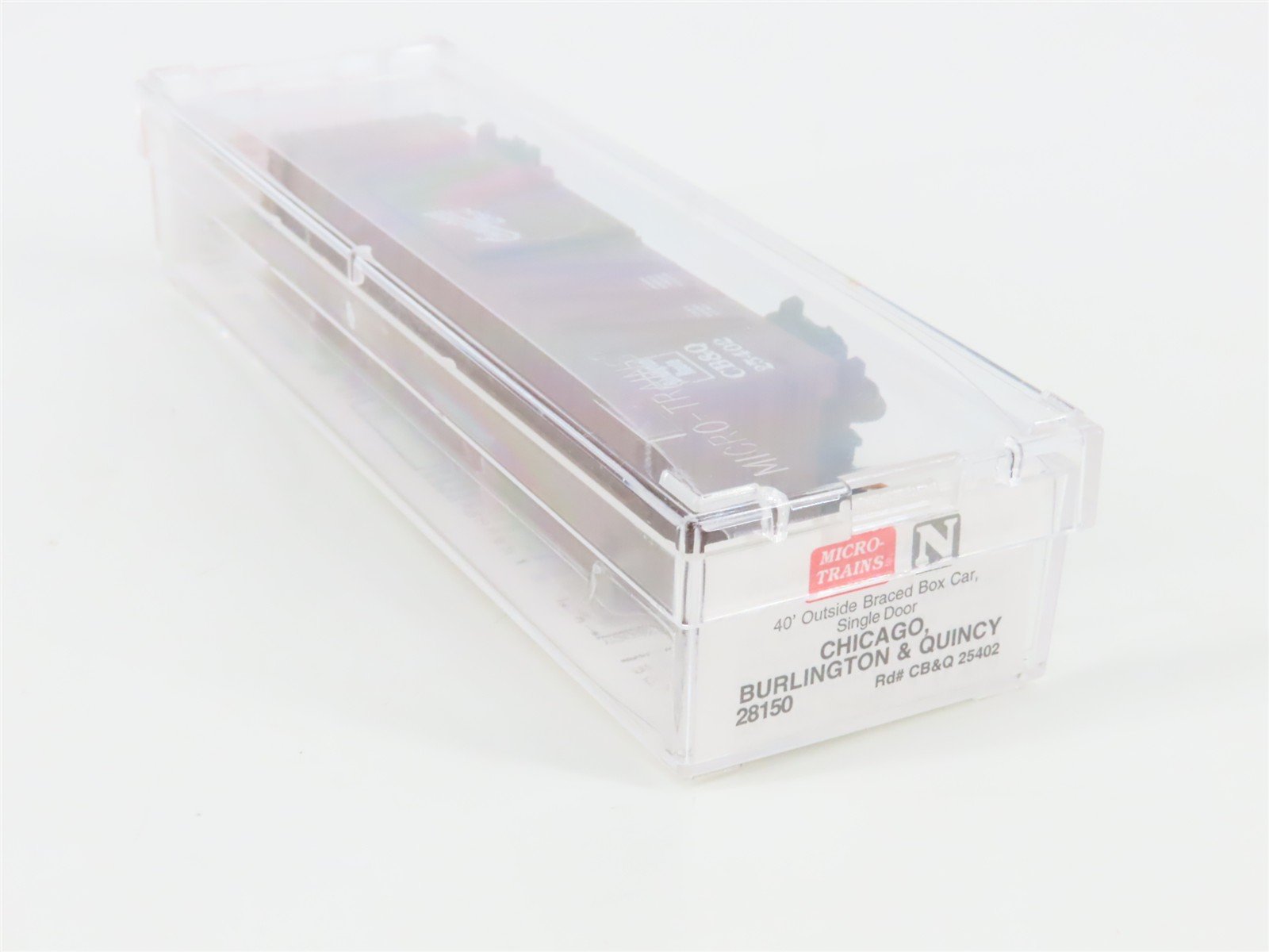 N Scale Micro-Trains 28150 CB&Q Chicago, Burlington & Quincy 40' Box Car RTR
