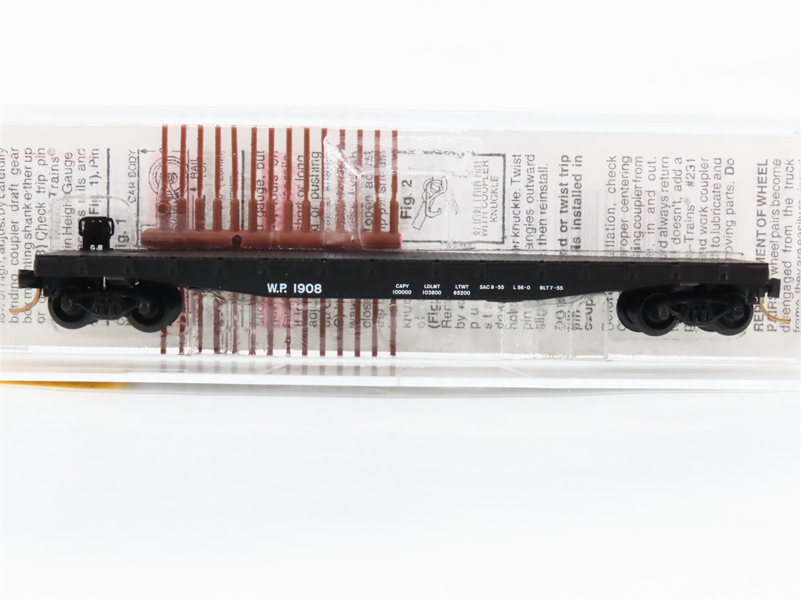 N Scale Micro-Trains 45230 WP Western Pacific 50' Flat Car 1908 RTR