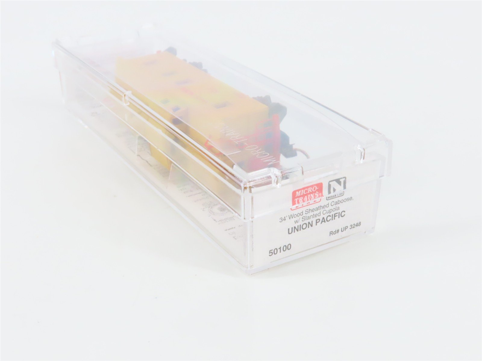 N Scale Micro-Trains 50100 UP Union Pacific 34' Wood Sheathed Caboose 3248 RTR
