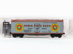 N Scale Micro-Trains 49450 FBX Robin Hood Beer 40' Wood Reefer 5301 RTR
