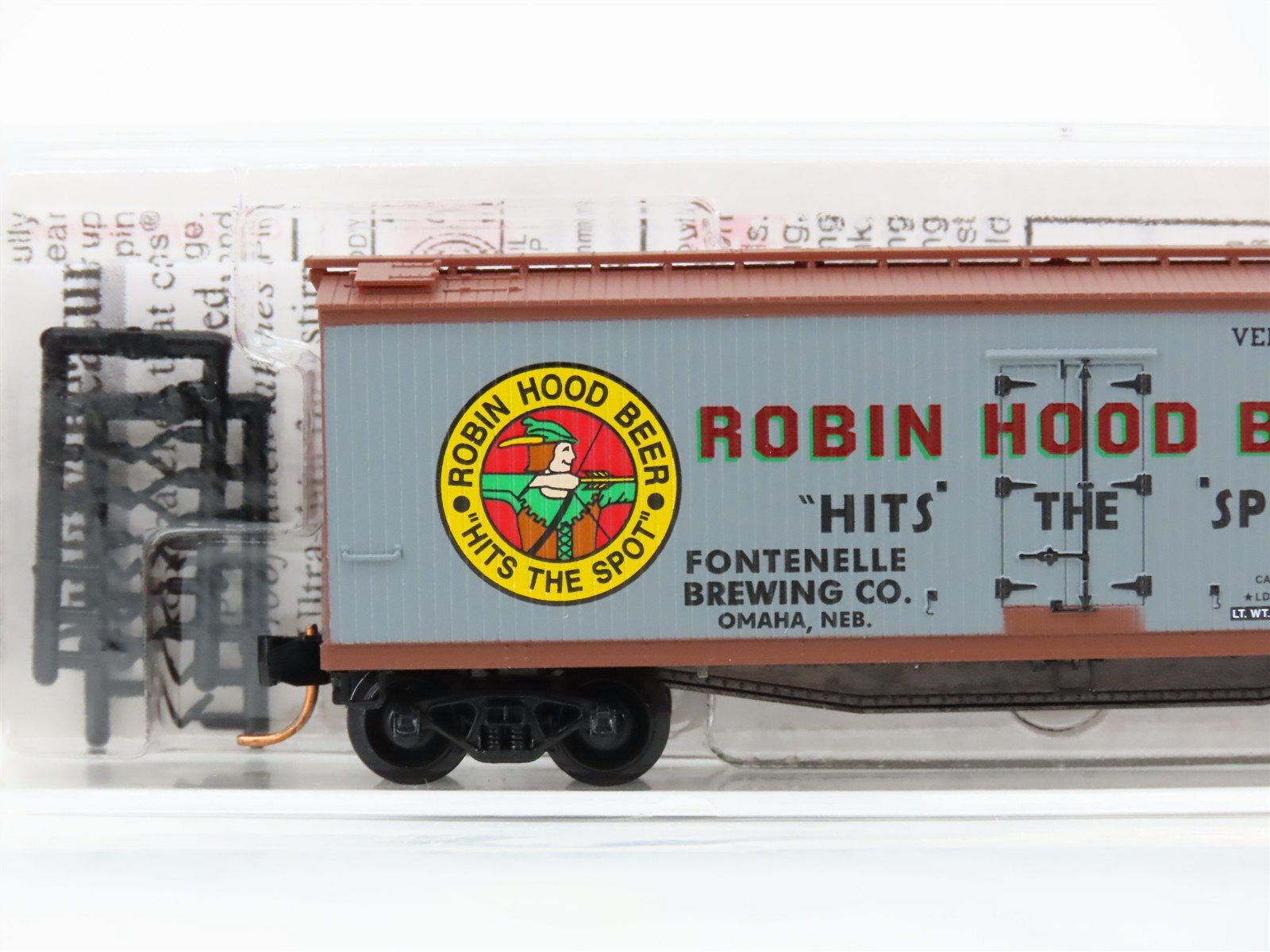 N Scale Micro-Trains 49450 FBX Robin Hood Beer 40' Wood Reefer 5301 RTR