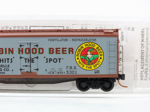 N Scale Micro-Trains 49450 FBX Robin Hood Beer 40' Wood Reefer 5301 RTR