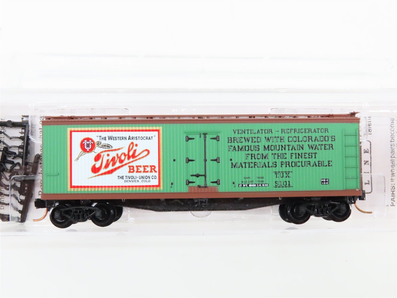 N Scale Micro-Trains 49440 TUX Tivoli Beer Northern 40' Reefer 5101 RTR