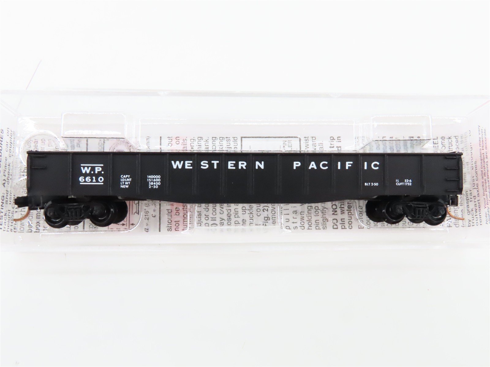 N Scale Micro-Trains 46050 WP Western Pacific 50' Gondola 6610 RTR