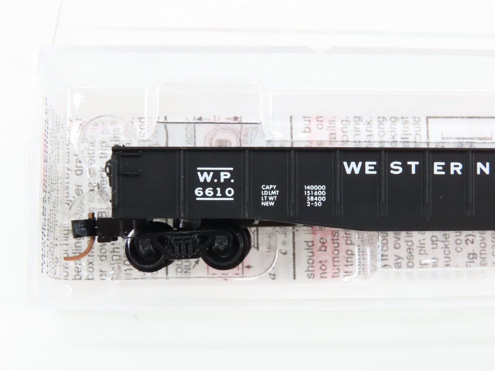 N Scale Micro-Trains 46050 WP Western Pacific 50' Gondola 6610 RTR