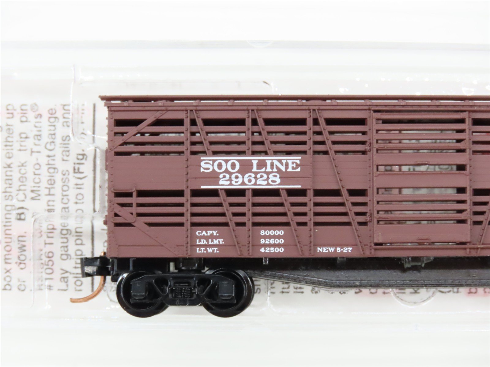 N Scale Micro-Trains 35140 Soo Line 40' Stock/Cattle Car 29628 RTR