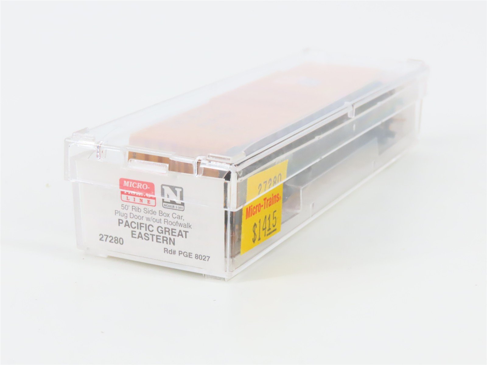 N Scale Micro-Trains 27280 PGE Pacific Great Eastern 50' Box Car 8027 RTR