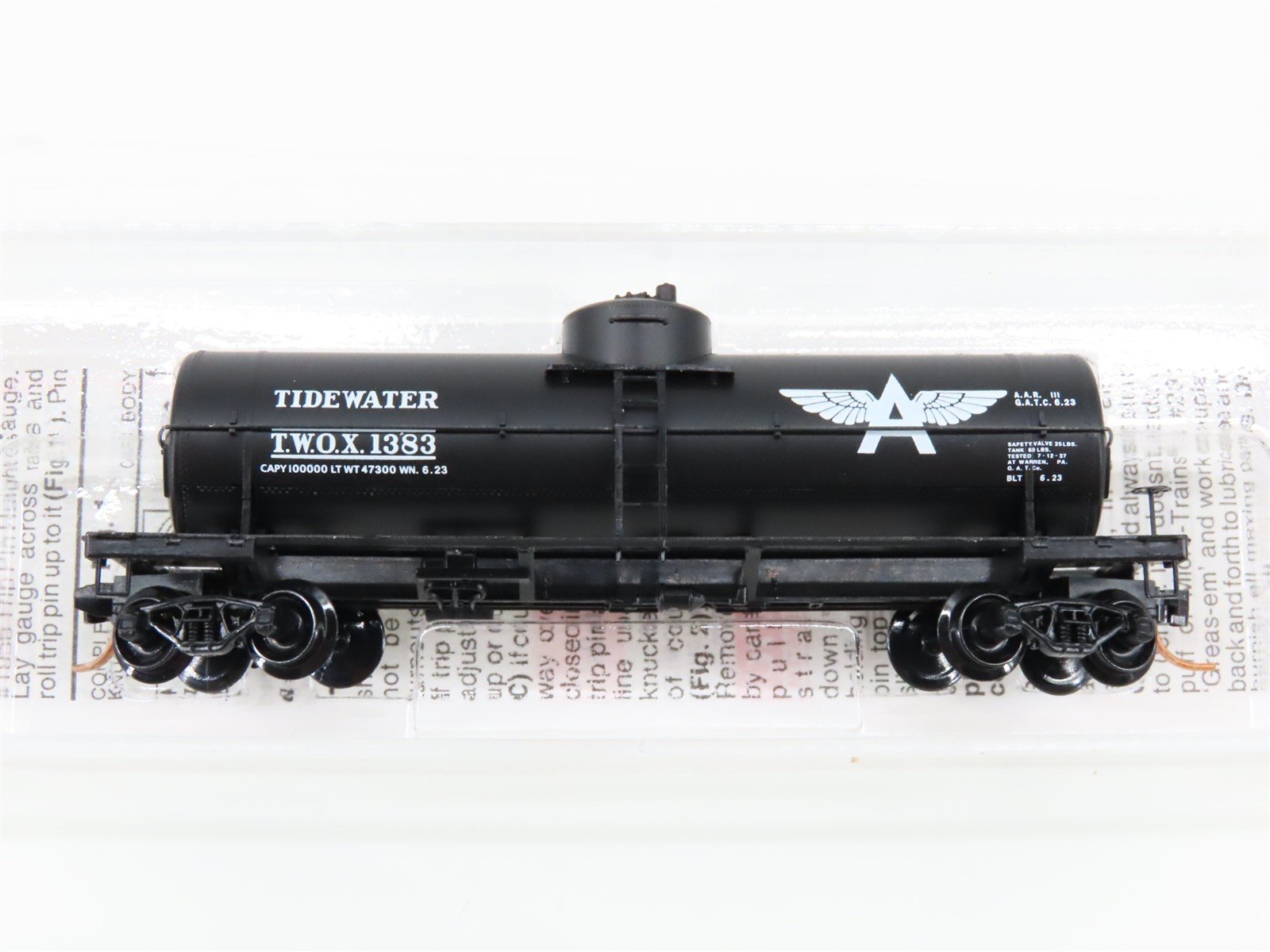N Scale Micro-Trains 65480 TWOX Tide Water Oil Company 39' Tank Car 1383 RTR