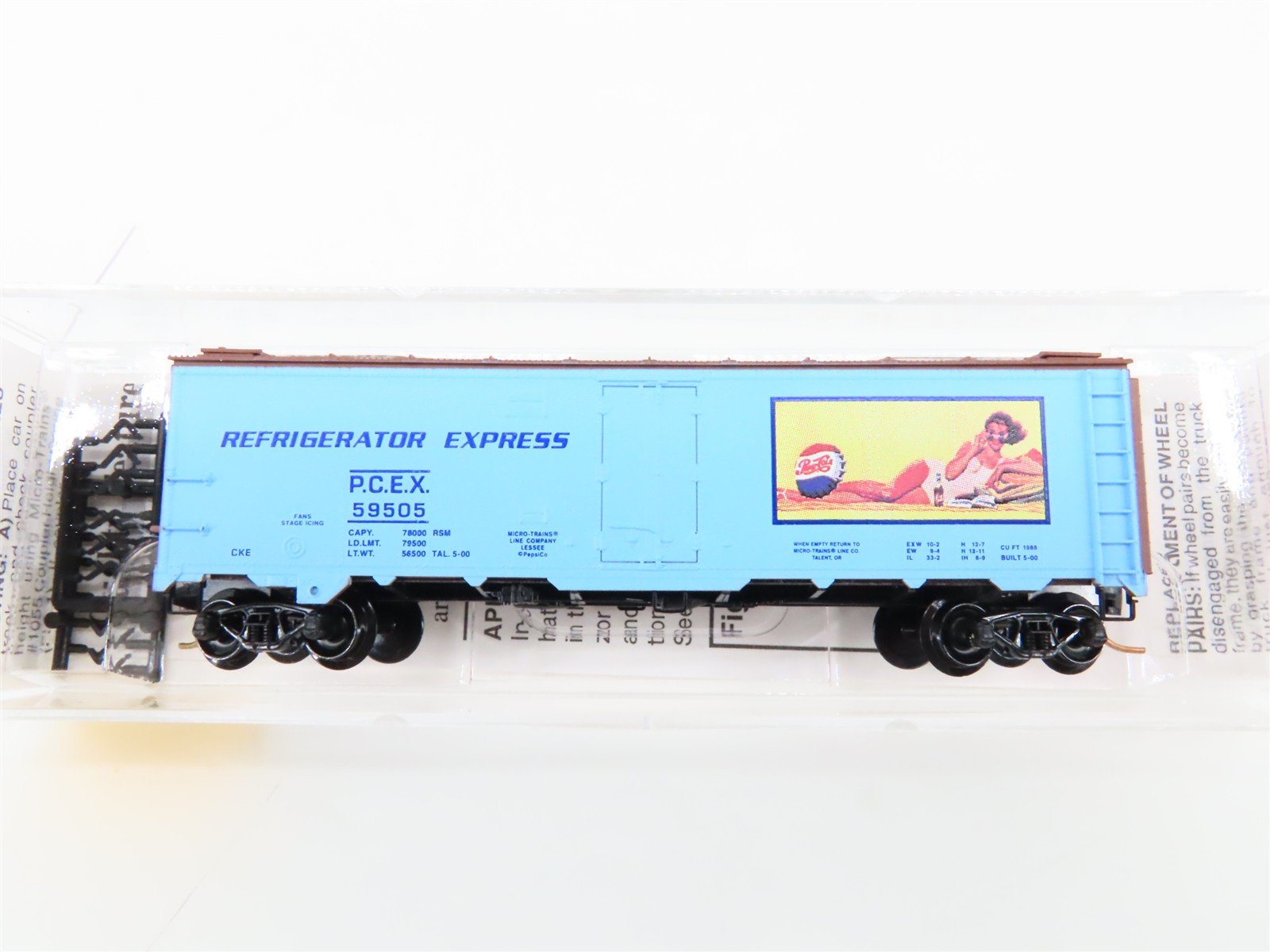 N Scale Micro-Trains 59550 PCEX Pepsi-Cola 40' Ice Reefer 59505 RTR