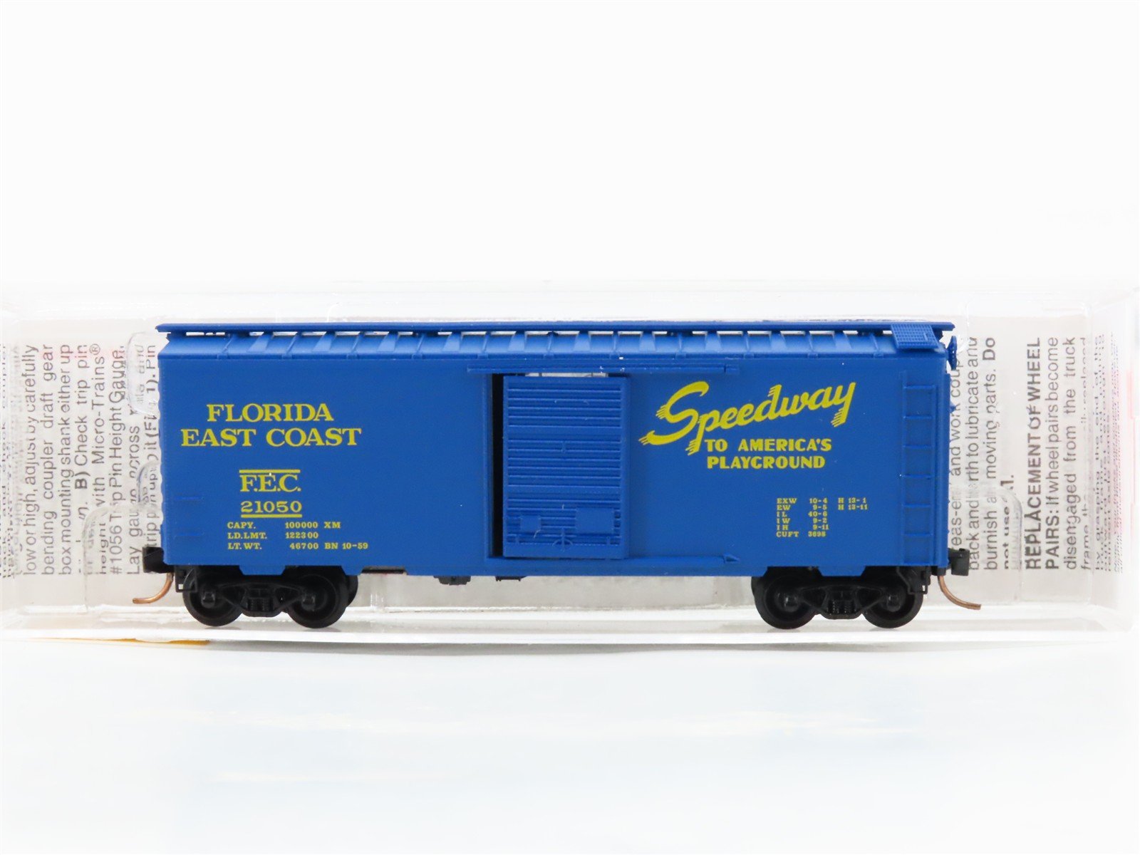 N Scale Micro-Trains 20096 FEC Florida East Coast 40' Box Car 21050 RTR