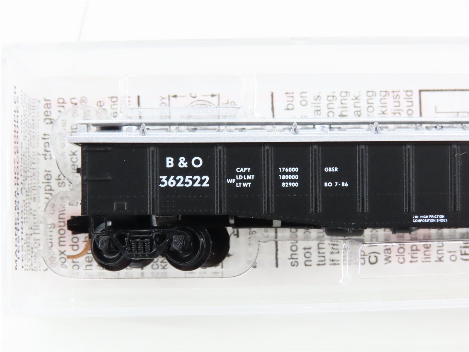 N Scale Micro-Trains 106040 B&O Baltimore & Ohio 50' Gondola 362522 RTR