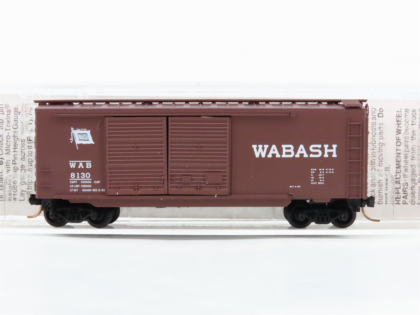 N Scale Micro-Trains 23130 WAB Wabash 40' Box Car 8130 RTR