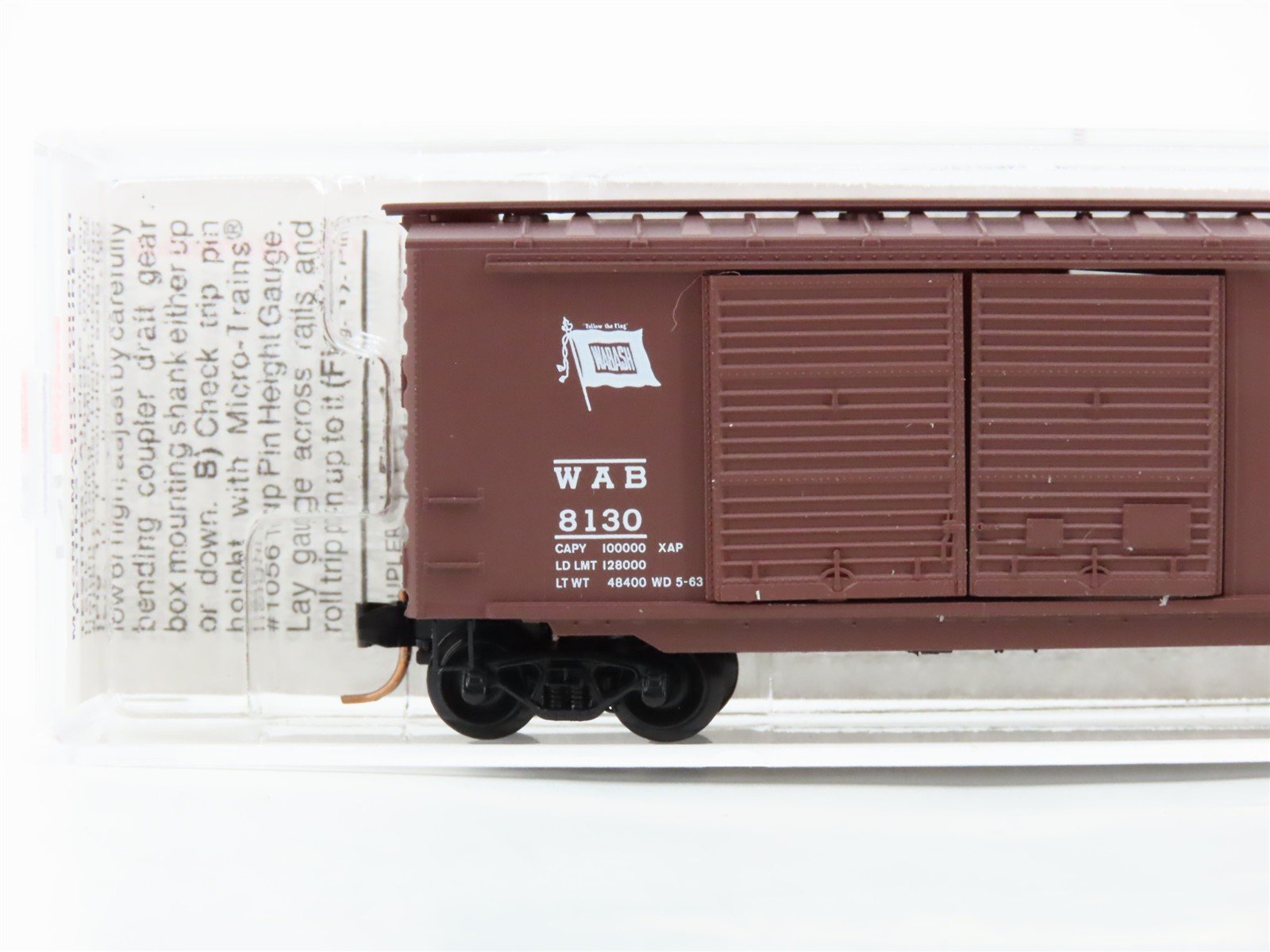 N Scale Micro-Trains 23130 WAB Wabash 40' Box Car 8130 RTR